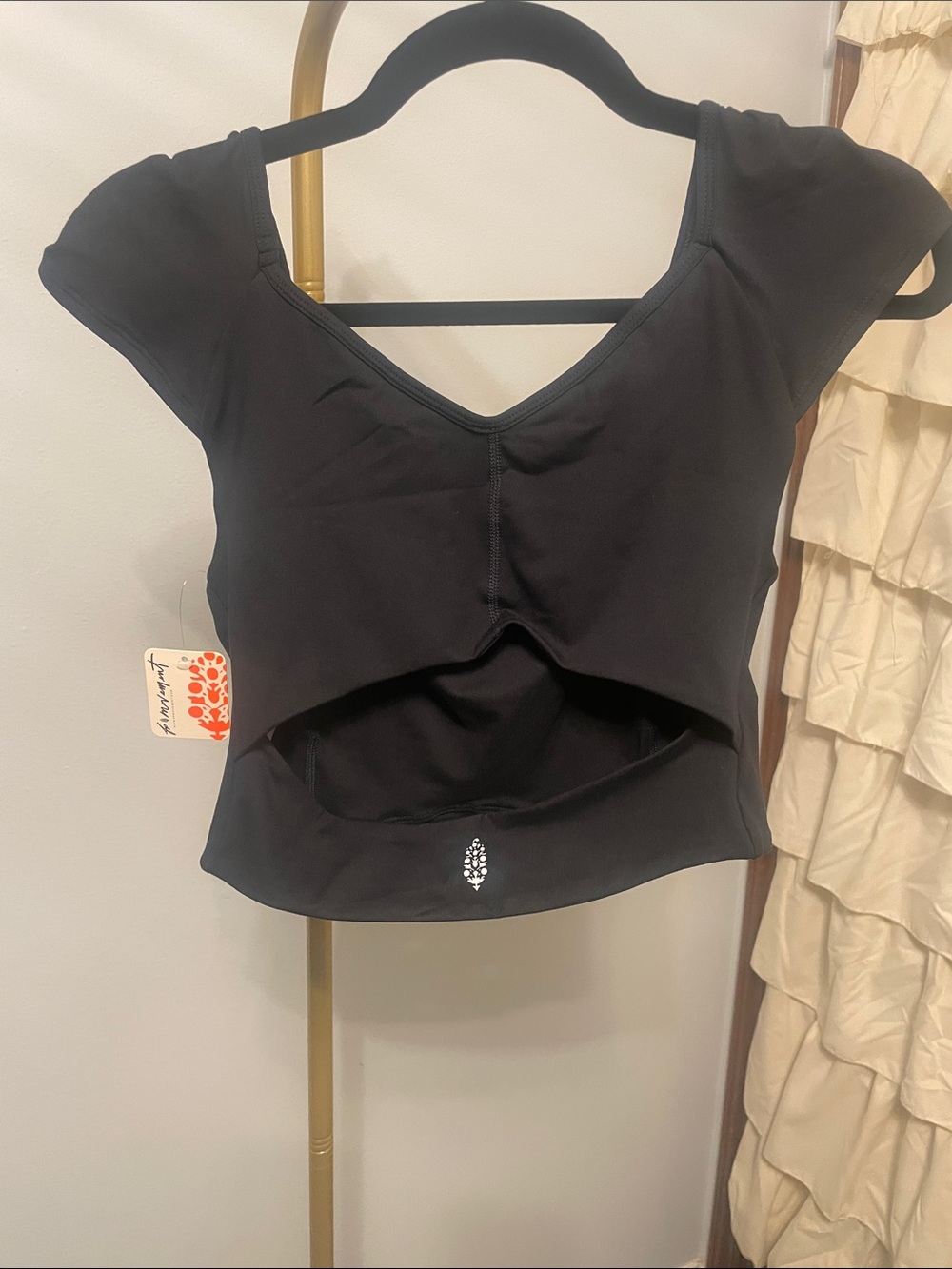 FP Movement by Free People Black Ruched Crop Top - Picture 5 of 7